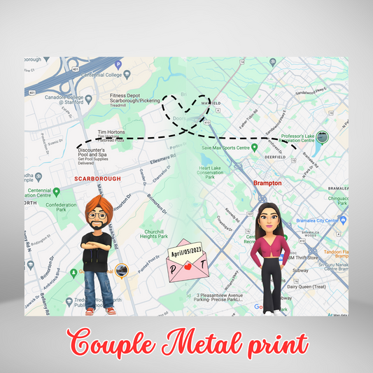 Special Metal print Couple design
