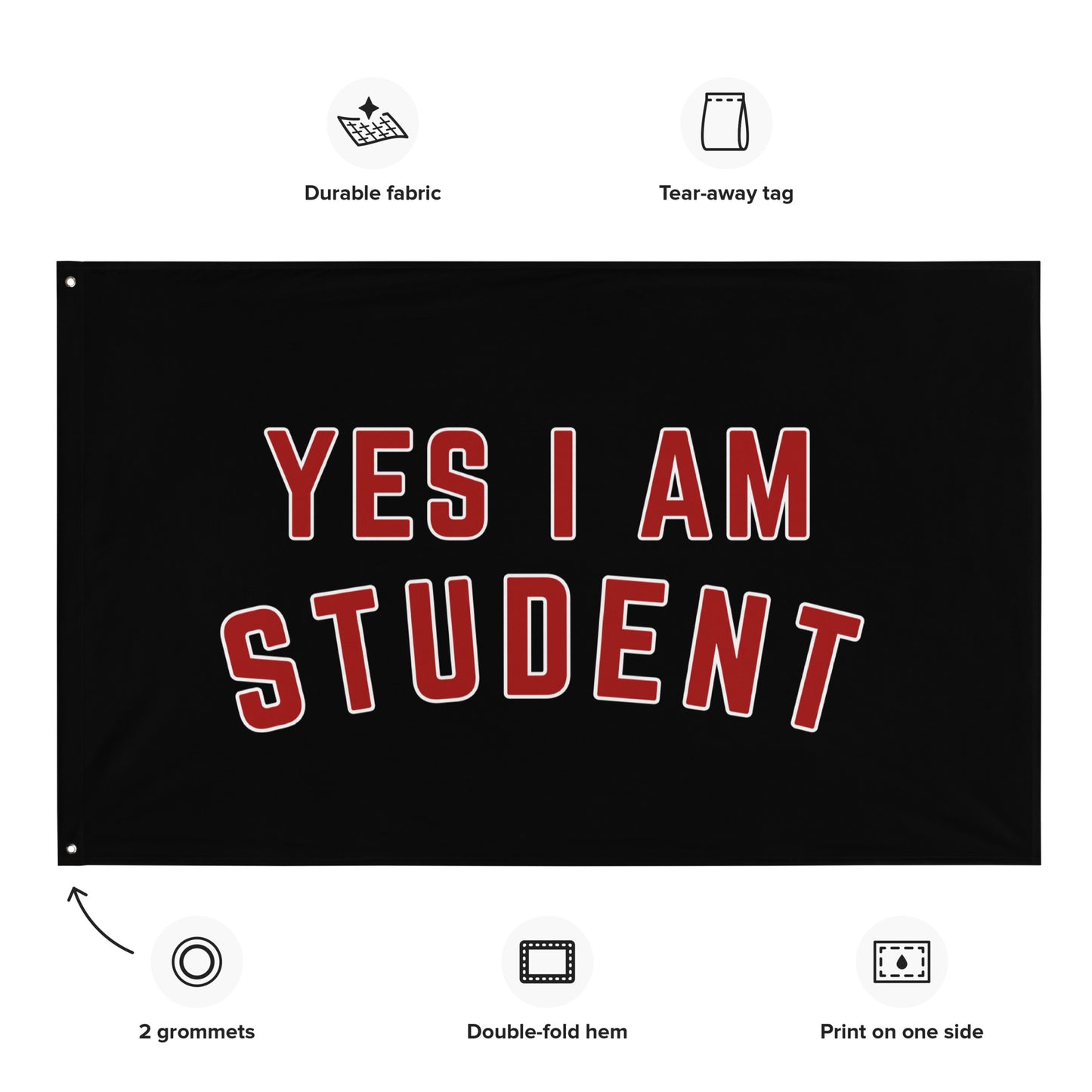 YES I AM STUDENT Flag